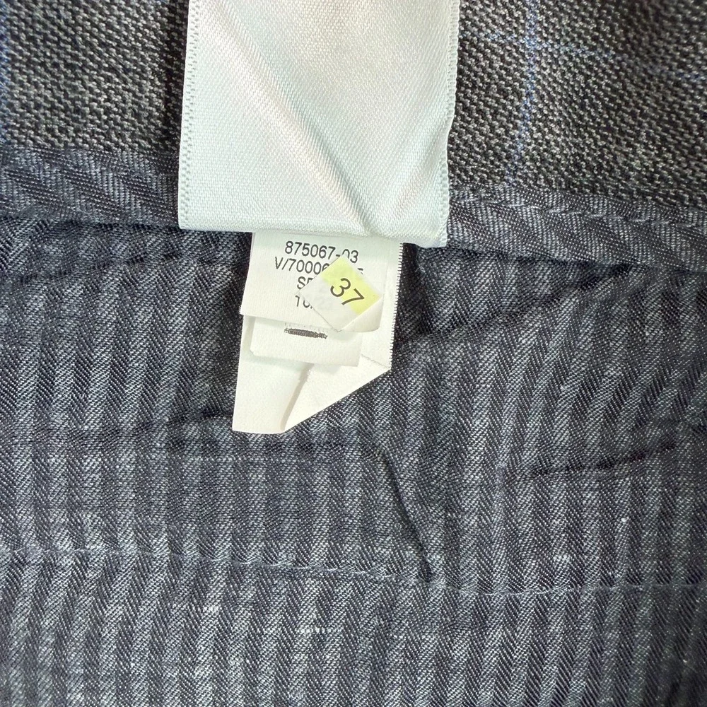 Banana Republic Slim‎ Tapered Fit Trouser Pants in Grey Plaid Men 36x33 Preppy